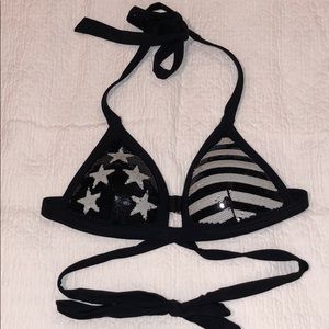 Victoria secret pink sequin wrap bikini top